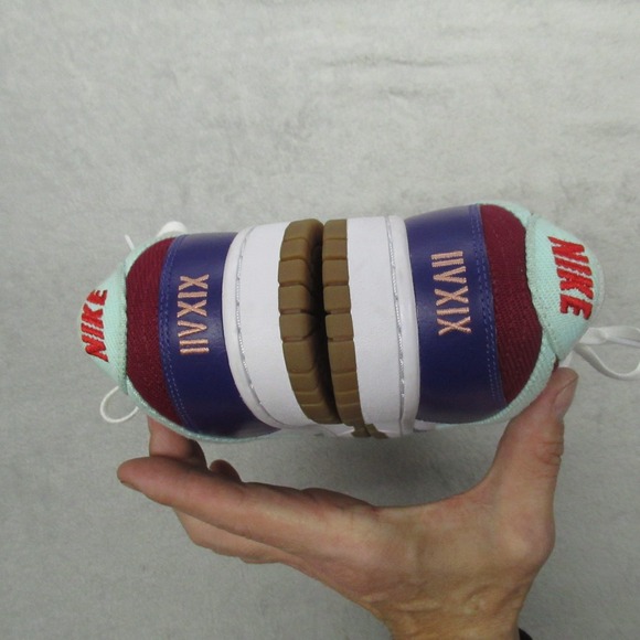 Nike Men 8.5 Sneakers Purple‎ Dunk Low To You Lace Up Leather Streetwear Custom main image 7